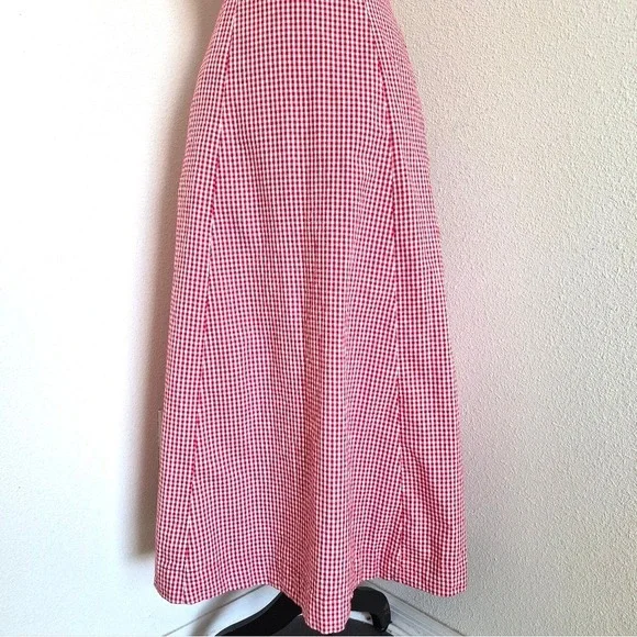 Rachel Zoe Red and White Gingham Midi Dress - Picture 4 of 15